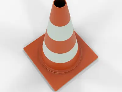 Traffic Cone High and Low Poly Gameready for Engines Low-poly 3D model
