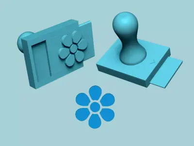 Stamp 17 - Flower - Fondant Decoration Maker Toy 3D print model