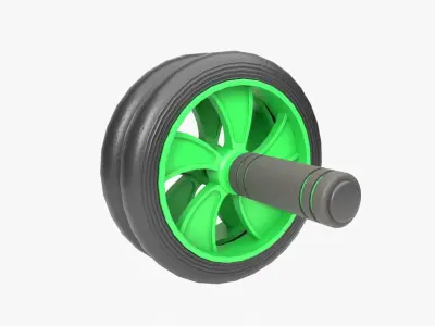 Exercise Wheels Low-poly 3D model