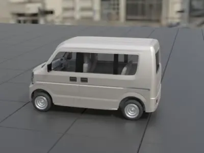 Full model kit - Suzuki Kei Car - Carry Every PC Mini Bus 3D print model