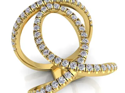 luxury Fancy Ring 56 3D print model