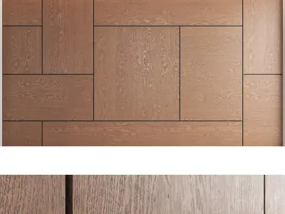 Decorative wall panel set 6 3D model