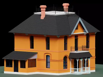 REALISTIC HOUSE 3D MODEL Low-poly 3D model