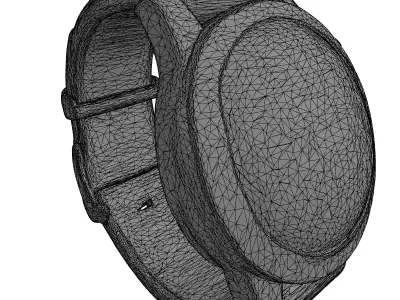 Rugged Military Style Wristwatch Low-poly 3D model