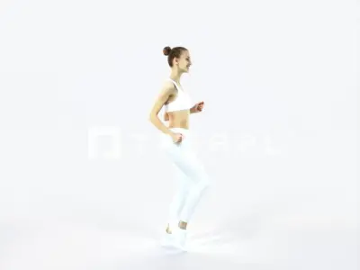 Beauty 03M Running Jogging Sports Woman Low-poly 3D model