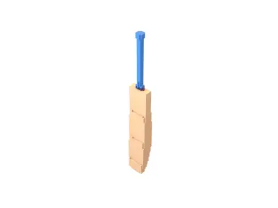Voxel Cricket Bat v1 001 Low-poly 3D model