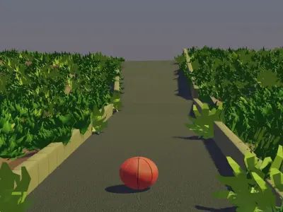 3D Basketball Animation- RIGGED Low-poly 3D model