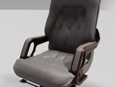 Luxury Executive Office Chair 3D Model 3D model