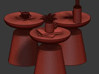 Martini CoffeeTables Set  3D model