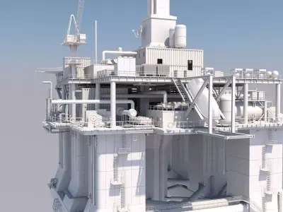 Oil  platform 3D model