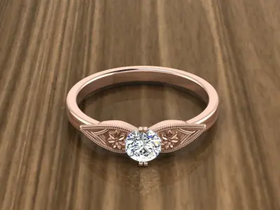 Jewelry Diamond Ring 3D print model 15