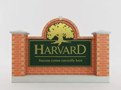 Harvard Sign 3D model
