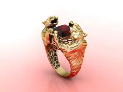 panther ring 3D print model