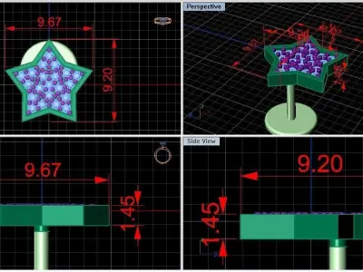 Small stars classic 3D print model
