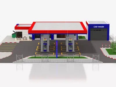 Gas Station  3D model