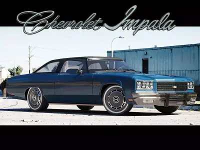 Chevrolet impala 1976 Low-poly 3D model