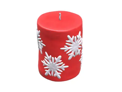 Christmas candle small 3D model