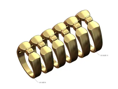 Cute Bow tie ring 3D print model