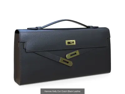 Hermes Kelly Cut Clutch 3D Model Pack