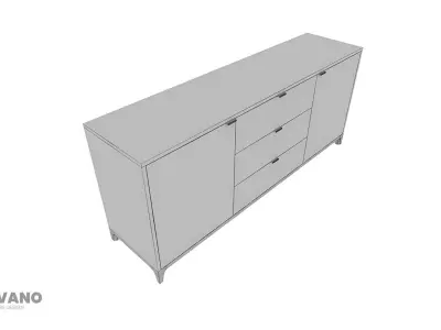 OM TV Stand CASE 047 3D model