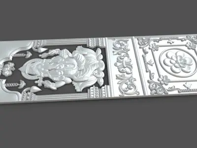Door pattern god gonesh picture  3D model