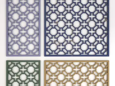 Arabic Islamic pattern wood decorative plaster 3D model purchase