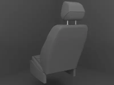 Car Seat 04 Low-poly 3D model