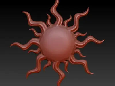 Italian Sun Pendant charm bracelet Necklace Jewelry 3D print model