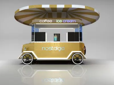 Mobile Sales Vehicle Low-poly 3D model