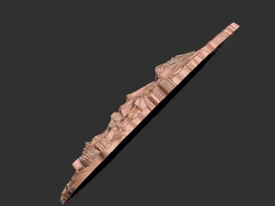 skull with flames 3D print model