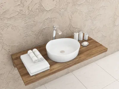 washbasin Ravak Moon 3 3D model