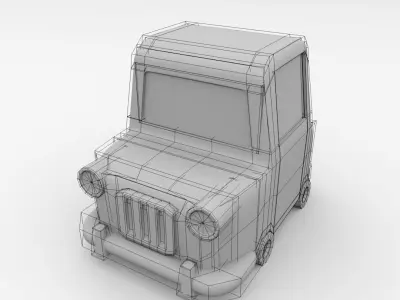 Cartoon Car 3D model get