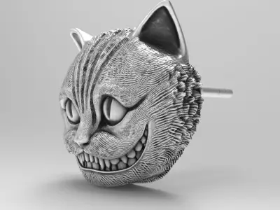 Chechire cat earings 3D print model