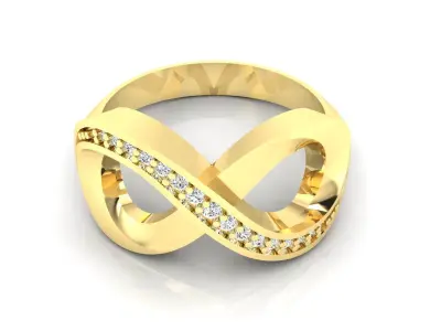 Ring M50 The luxury female ring with gems wedding 3D print model