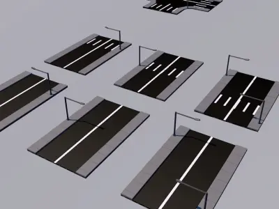 Roads by SorianModels Free low-poly 3D model