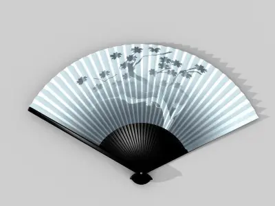 Traditional Japanese Fan 3D model