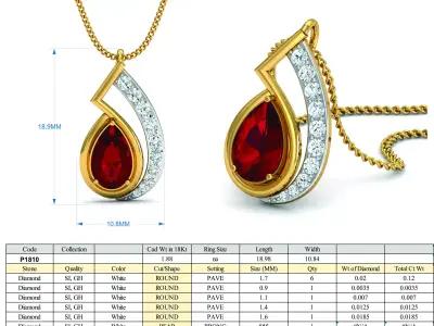 Diamond Locket Set 3D print model 32