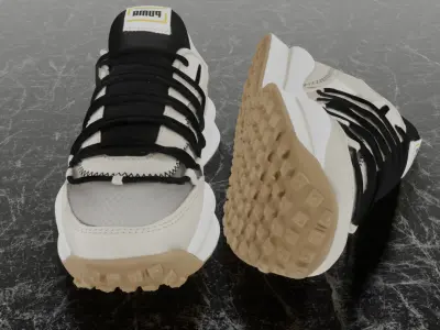 PUMA LACE RIDER 3D SHOES Low-poly 3D model