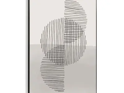 Plaster Two Photo Frame 428 Low-poly 3D model