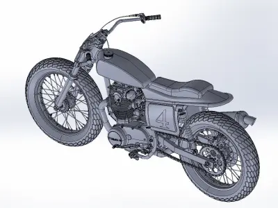 Yamaha-xs-650 motorcycle 3D model