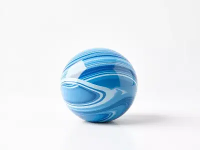 Blue Swirl Sphere model pack Low-poly 3D model