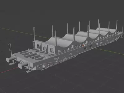 H0 1-87 scale Saghmmns 448 freight car 3D print model