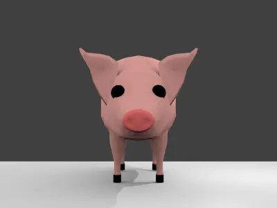 pig cartoon 3D model