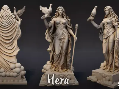 Hera Statue Low-poly 3D model
