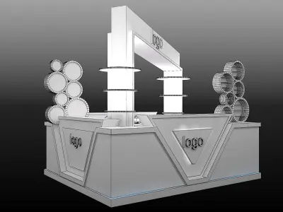 Booth Exhibition Stand a464 3D model