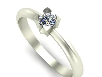 Engagement ring 3D print model