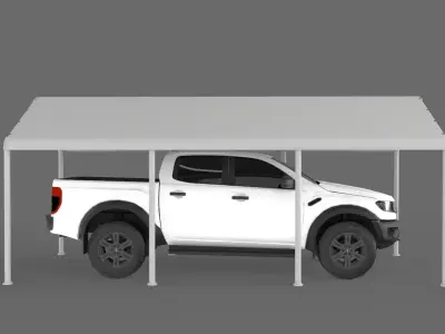 Car Tent 3x6 Meters 3D model