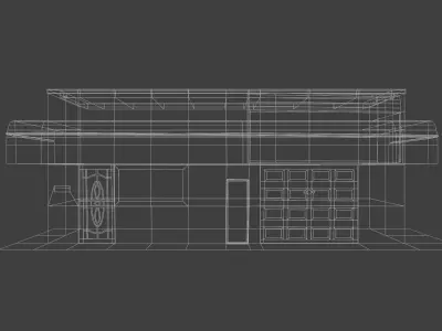 Auto Sales Shop Low-poly 3D model