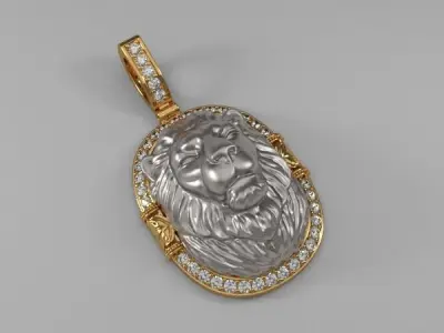 lion pendant Free 3D print model