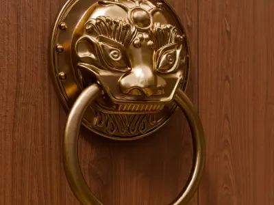 Chinese Style Beast Head Door Knocker 4 - High Poly 3D Model 3D print model